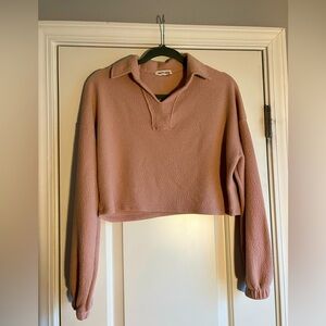 Cropped Collared Long Sleeve SUPER SOFT!